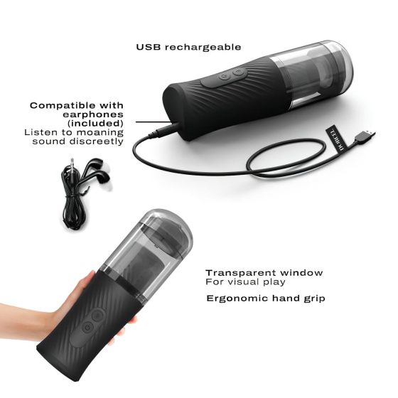 Dorcel Thrust Blow - Rechargeable Thrusting Masturbator (Black)