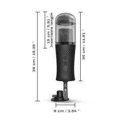   Dorcel Thrust Blow - battery powered, pedal, thrust dildo masturbator (black)