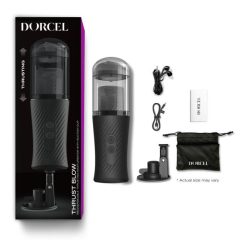   Dorcel Thrust Blow - battery powered, pedal, thrust dildo masturbator (black)