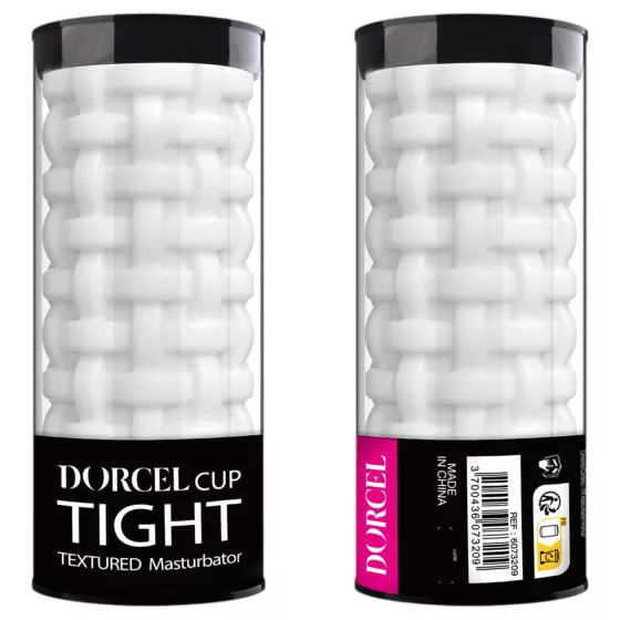 Dorcel Cup Tight - beaded‑chamber masturbator for men (white)
