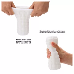   Dorcel Cup Tight - beaded‑chamber masturbator for men (white)