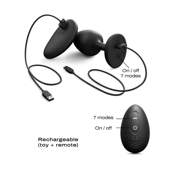 Dorcel - Remote-Controlled Anal Beads Vibrator M - (Black)