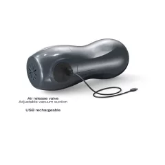   Dorcel Blowjoy Vibe - suction and vibrating rechargeable masturbator (grey)