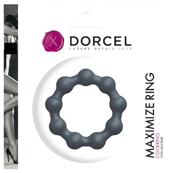 Dorcel Maximize - Textured Silicone Penis Ring (Gray)