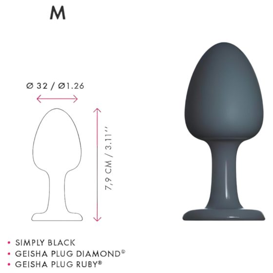 Dorcel Geisha M Beaded Anal Plug (Black)