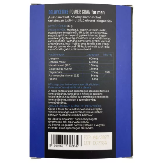 Delayxetine - Dietary Supplement Gel for Men (7 Sachets)