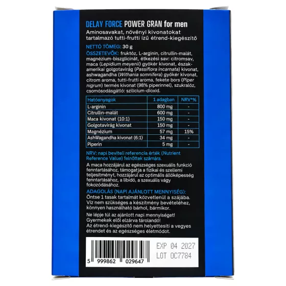 Delay Force Power - ejaculation-delaying food supplement powder (7 sachets)