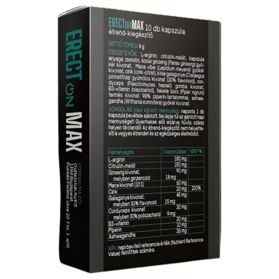 ErectOn Max – Dietary Supplement Capsules for Men (10 capsules)