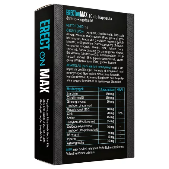 ErectOn Max – Dietary Supplement Capsules for Men (10 capsules)