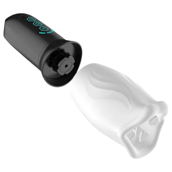 Funny Me First Class - Rotating Pleasure Masturbator (White-Black)