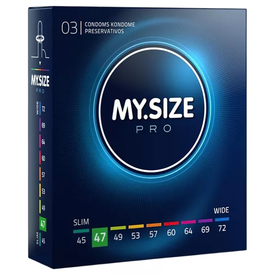 My.Size PRO - custom‑fit condoms - 47 mm (3 pcs)