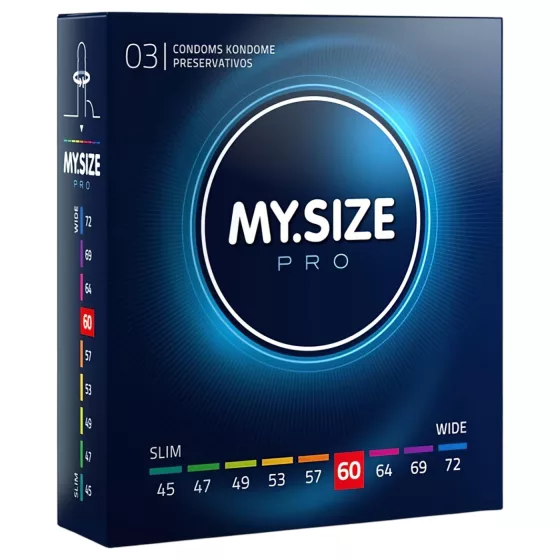 My.Size PRO - custom‑fit condoms - 60 mm (3 pcs)