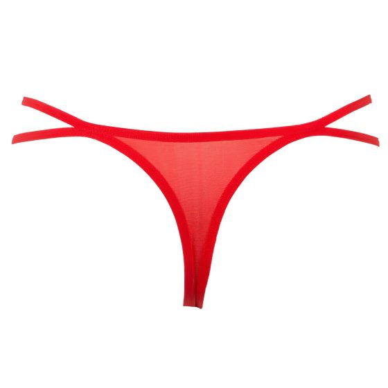 Rose Panty - Hidden Thong - Red (S-L) 