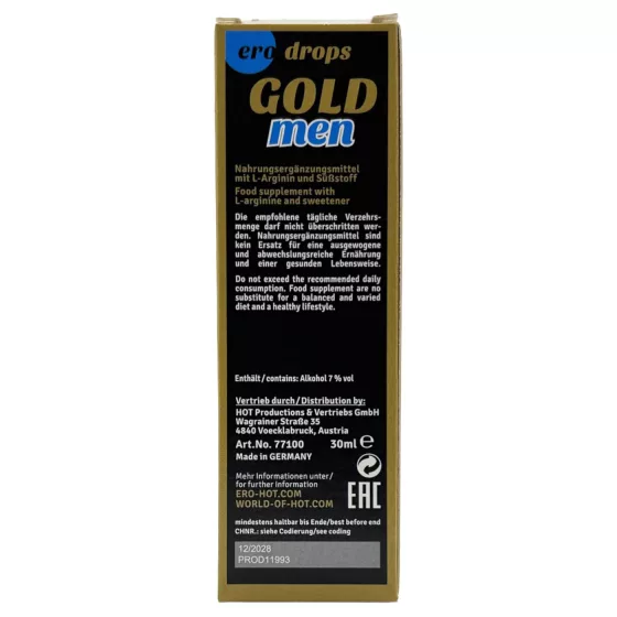 HOT Ero Gold Men Spanish Fly - libido-enhancing drops for men (30 ml)