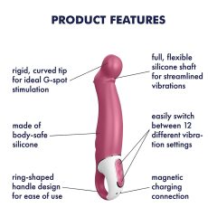   Satisfyer Petting Hippo - Rechargeable, Waterproof Vibrator (Pink)