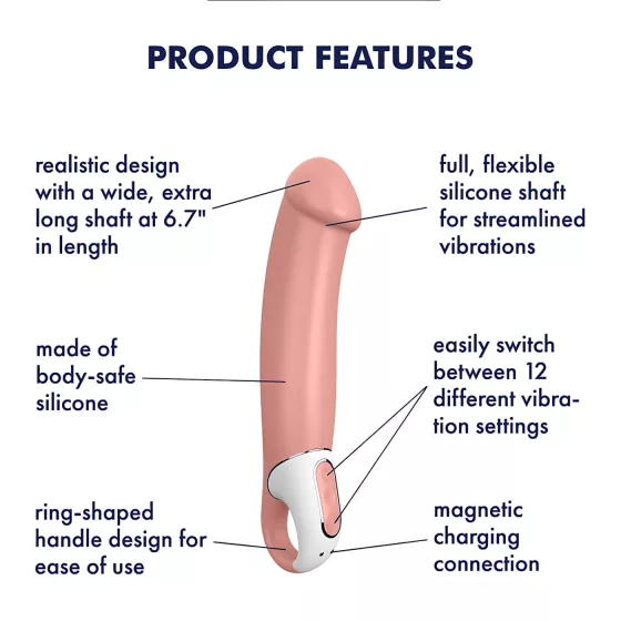 Satisfyer Master - waterproof, rechargeable vibrator (flesh-coloured)