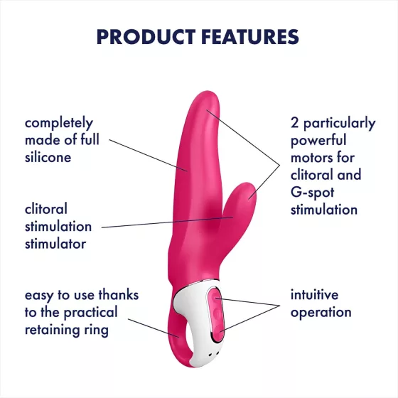 Satisfyer Mr. Rabbit - Waterproof Clitoral Vibrator (Pink)