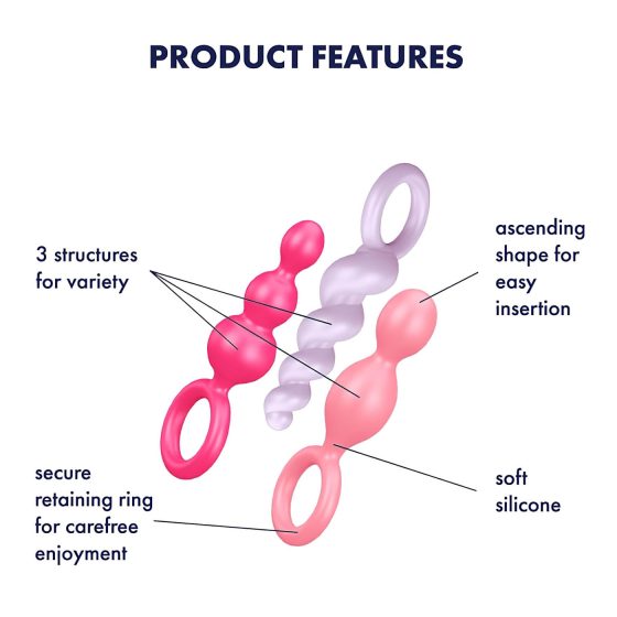 Satisfyer Booty Call - Colorful Anal Plug Set (3 Pieces)