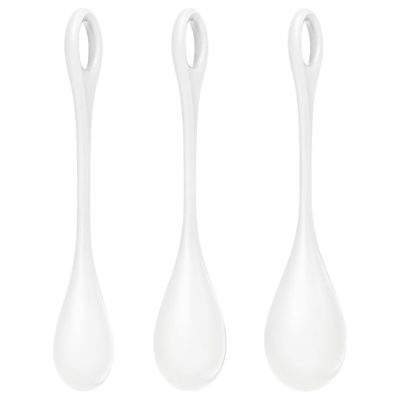 Satisfyer Yoni Power 1 - Geisha Ball Set - White (3-piece)