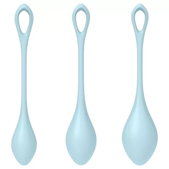 Satisfyer Yoni Power 2 - Geisha Ball Set - Blue (3 Piece Set)