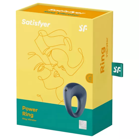 Satisfyer Power Ring - waterproof vibrating penis ring (grey)