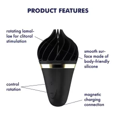   Satisfyer Sweet Treat - Black Rechargeable Spinning Clitoral Vibrator