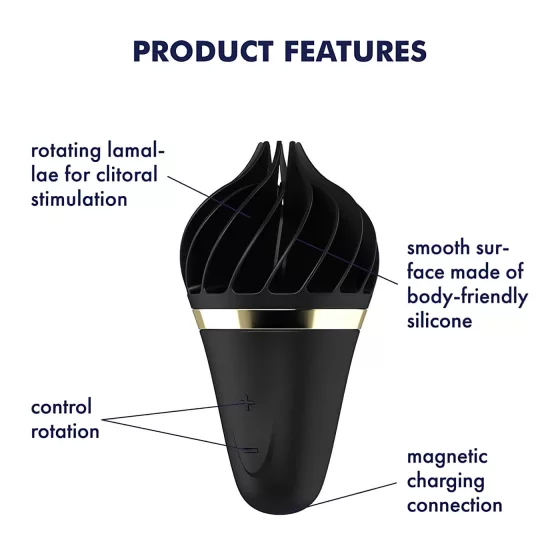 Satisfyer Sweet Treat - rechargeable rotating clitoral vibrator (black)