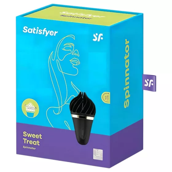 Satisfyer Sweet Treat - rechargeable rotating clitoral vibrator (black)
