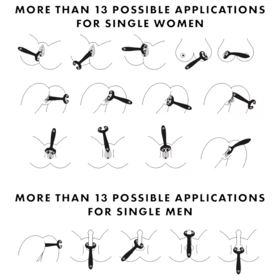 Satisfyer Endless Fun - rechargeable, waterproof couples’ vibrator (black)