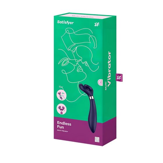 Satisfyer Endless Fun - Rechargeable, Waterproof Couple's Vibrator (Blue)