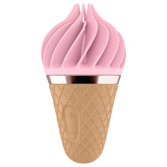 Satisfyer Sweet Treat - Rechargeable Spinning Clitoral Vibrator (Pink-Brown)