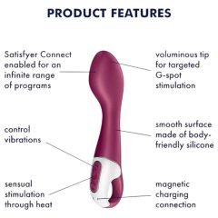   Satisfyer Hot Spot - Rechargeable Warming G-Spot Vibrator (Red)