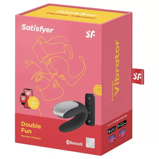Satisfyer Double Fun - App-controlled couple’s vibrator (black)