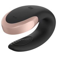   Satisfyer Double Love - Smart Radio-Controlled Couples Vibrator (Black)