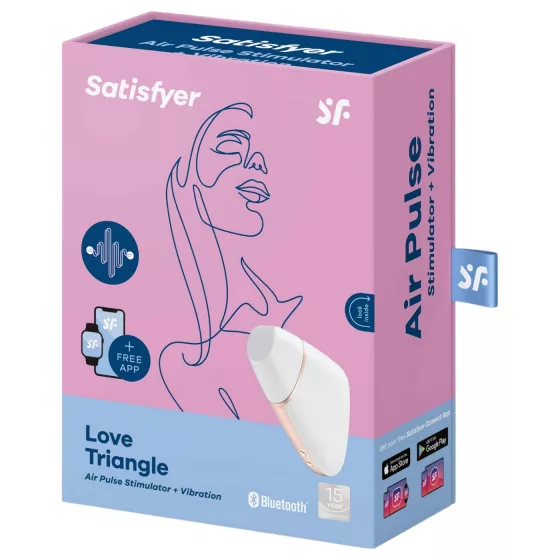 Satisfyer Love Triangle - App-controlled air pulse clitoral stimulator (white)