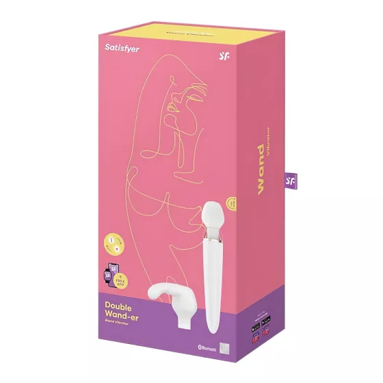 Satisfyer Double Wand-er - Smart Massager Vibrator (White)