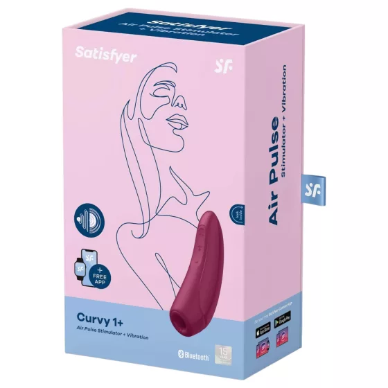 Satisfyer Curvy 1+ - App-controlled air pulse clitoral stimulator (red)