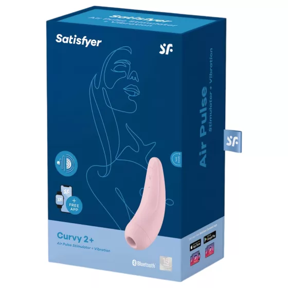 Satisfyer Curvy 2+ - App-controlled air pulse clitoral stimulator (pink)
