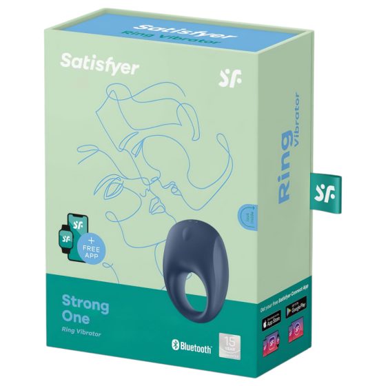 Satisfyer Strong One - Smart Vibrating C-Ring (Blue)