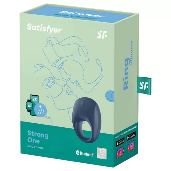 Satisfyer Strong One - Smart Vibrating C-Ring (Blue)