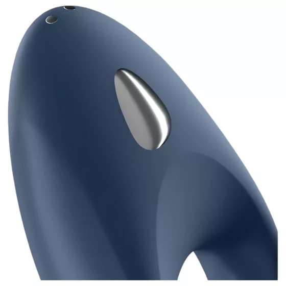 Satisfyer Mighty One - App-controlled vibrating penis ring for men (blue)