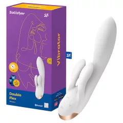   Satisfyer Double Flex - App-controlled vibrator with clitoral arm (white)