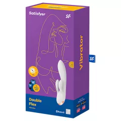  Satisfyer Double Flex - App-controlled vibrator with clitoral arm (white)