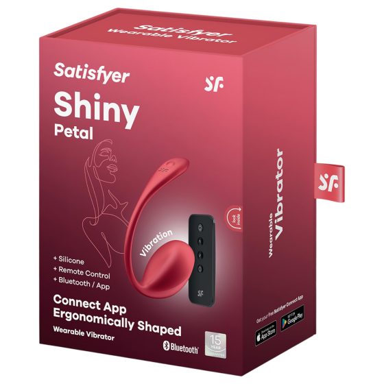 Satisfyer Shiny Petal - Remote Control Vibrating Egg (red)