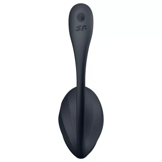 Satisfyer Ribbed Petal - Remote Control Vibrating Egg (Black)