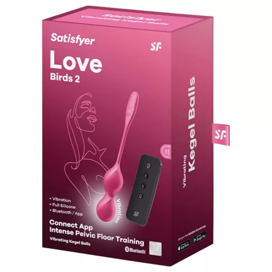 Satisfyer Love Birds 2 - App-controlled vibrating Kegel ball (pink)