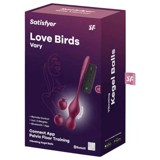 Satisfyer Love Birds Vary - app-controlled vibrating love ball (red)