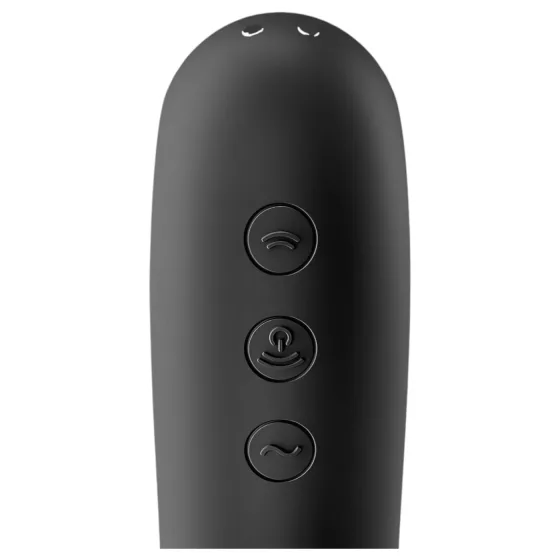 Satisfyer Dual Kiss - rechargeable vaginal and clitoral vibrator (black)