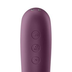   Satisfyer Dual Kiss - 2in1, rechargeable vaginal and clitoral vibrator (purple)