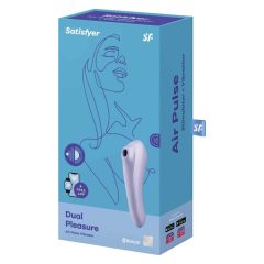   Satisfyer Dual Pleasure - smart rechargeable vaginal and clitoral vibrator (purple)